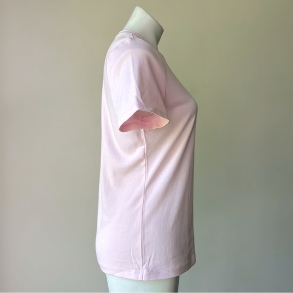 🌼 Liz Claiborne Stretch Cotton Tee in Pink, L NWT - Picture 5 of 8